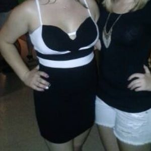 Agaci black and white bodycon dress size M